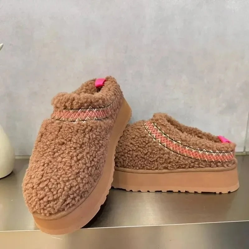 Hausschuhe Damen Winter Braun – kuschelige Woll Slipper mit Innenfutter influencer Instagram teddy