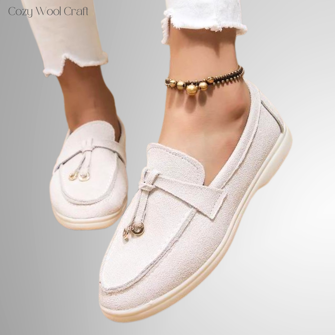 Weißer Damen Loafer – leichter Slipper im Business-Casual Stil, bequem und vielseitig