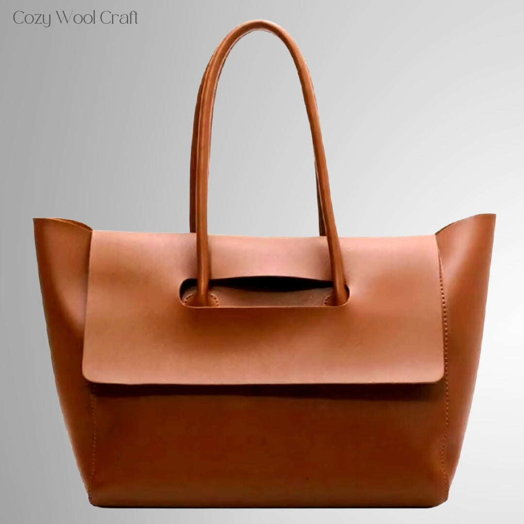 Slaggyy Leather Shopper Bag in Braun – elegante Ledertasche für Alltag und Beru