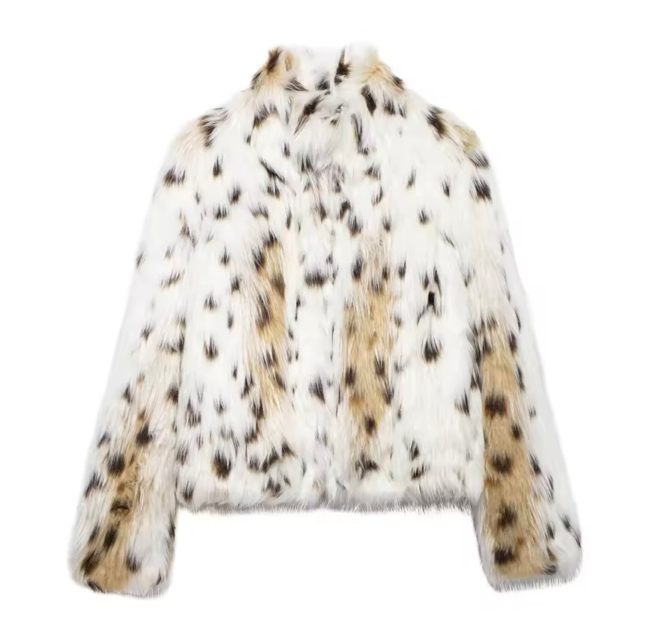 Kuschelige Leopardyy Winterjacke aus Kunstfell – cozywoolcraft Damenjacke im viralen TikTok & Instagram Trend