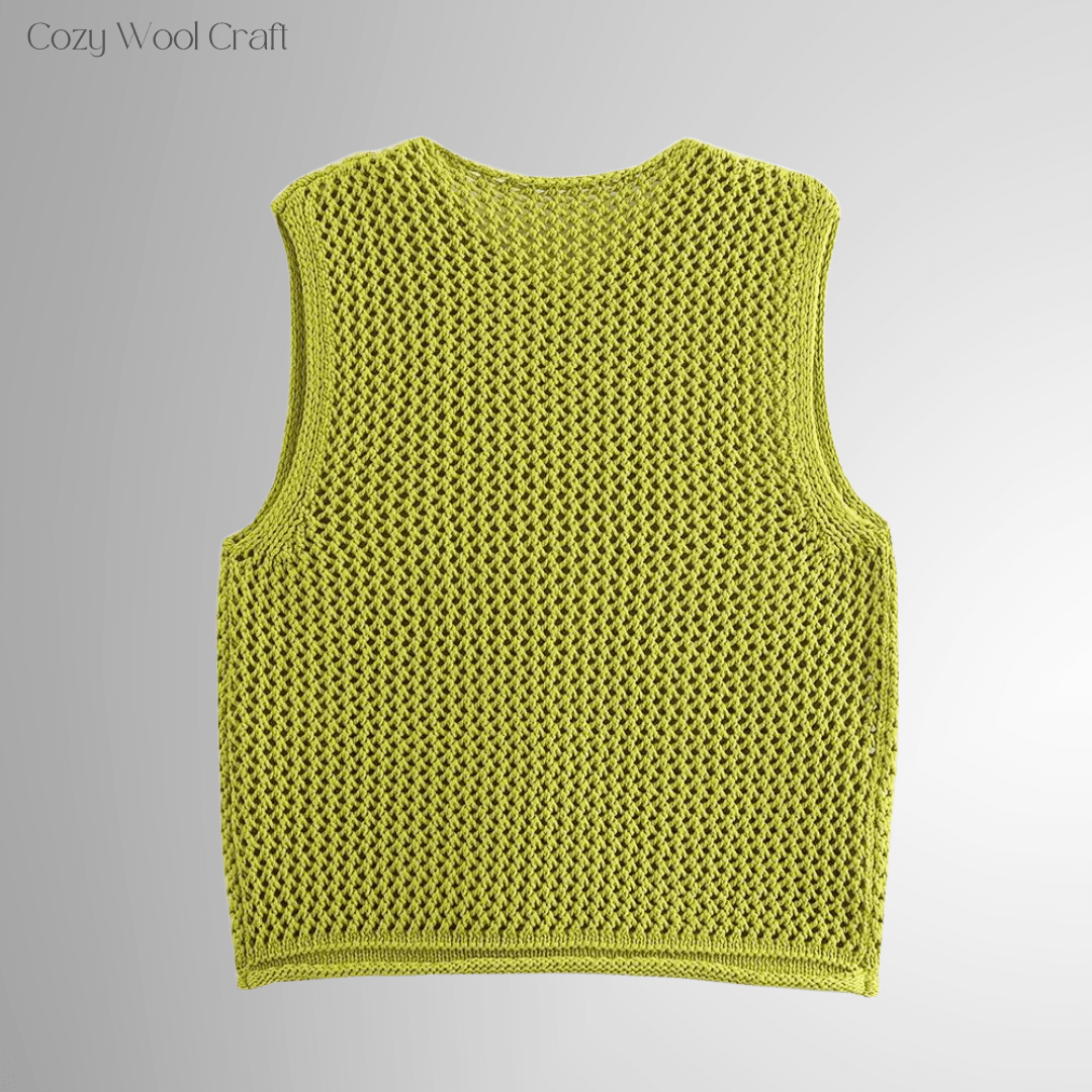 Gerdyy golden Strickweste - Cozy Wool Craft
