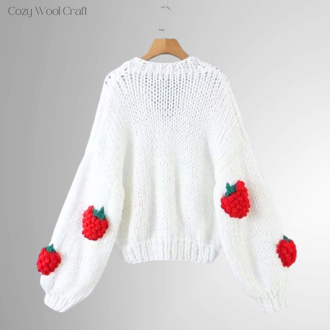 Cardigan douillet fraise 